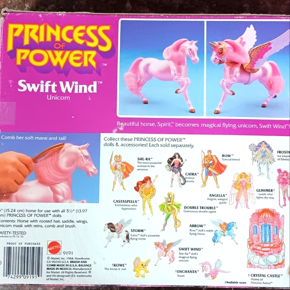 Figurine Princesses Du Pouvoir 1984 - Swift Wind, Mattel, Fabriquée En France